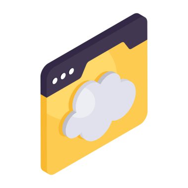 Modern design icon of cloud website