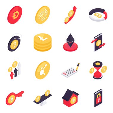 Para Birimi Sikkeleri Kümesi Simgesi