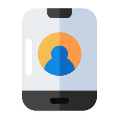 Mobil profilin mükemmel tasarım simgesi 