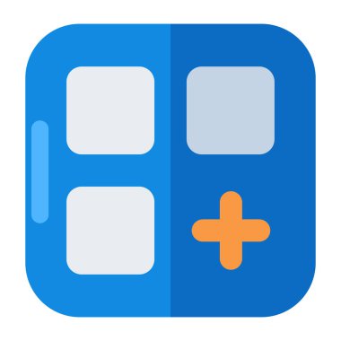 Ekle uygulamasının kavramsal düz tasarım simgesi