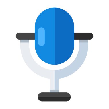         Icon of microphone in flat design