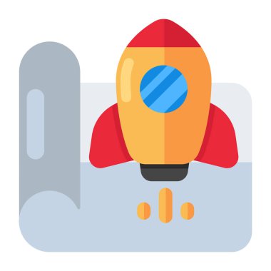 Dosya başlatmanın kavramsal düz tasarım simgesi