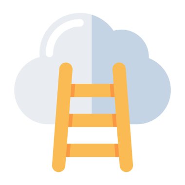 Bulut merdiveninin modern tasarım simgesi 