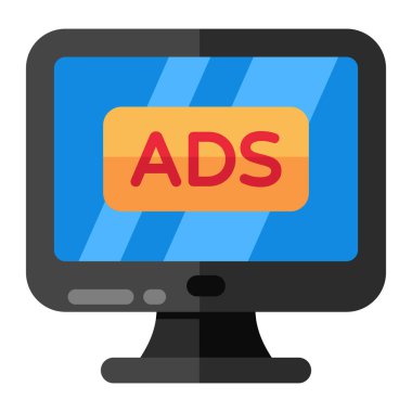 Çevrimiçi reklamın mükemmel tasarım simgesi