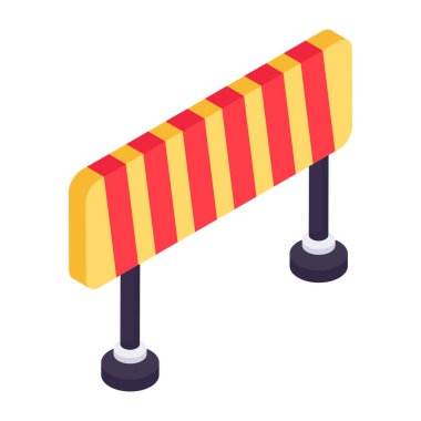 Yol engelleme panosunun son moda vektör tasarımı