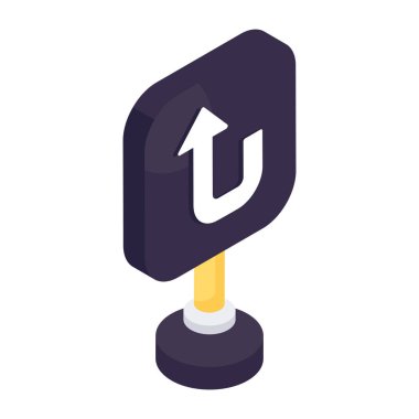 Düz tahta dönüşünün modern tasarım simgesi  