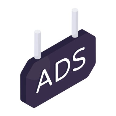 Reklam panosunun modern tasarım simgesi  