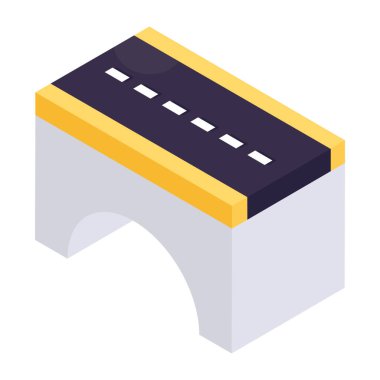 Üstgeçişin kavramsal izometrik tasarım simgesi 