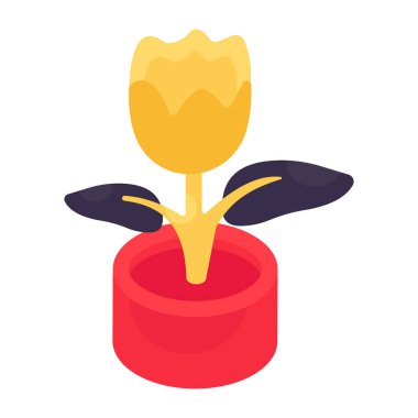 Bitkinin düz tasarım simgesi 