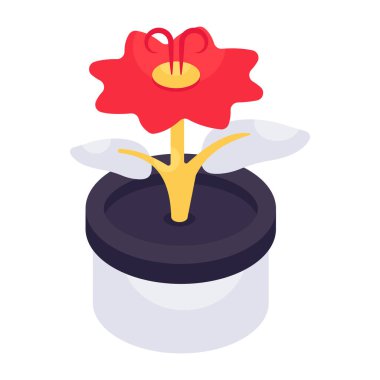 Bitkinin düz tasarım simgesi 