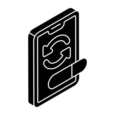 Mobil senkronizasyonun premium indirme simgesi