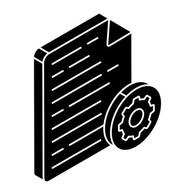 Dosya ayarlarının simge tasarımı 