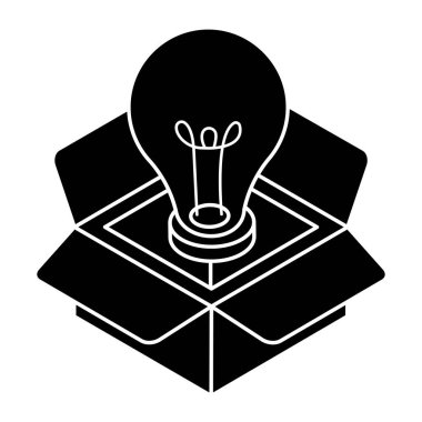 Kutunun dışındaki düşüncelerin modern tasarım simgesi 