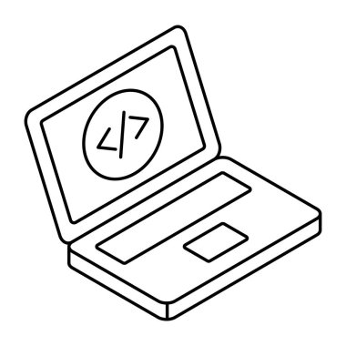 Unique design icon of system coding