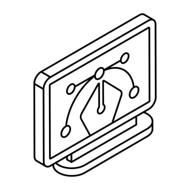        Düğümlü kalem, daha bezier araç simgesi 