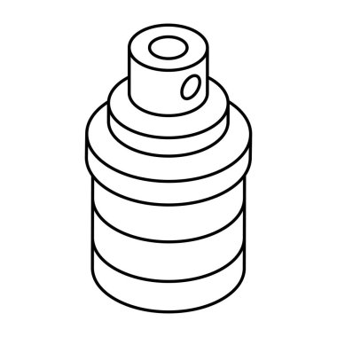 Sprey boyanın kavramsal düz tasarım simgesi 