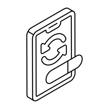 Mobil senkronizasyonun premium indirme simgesi