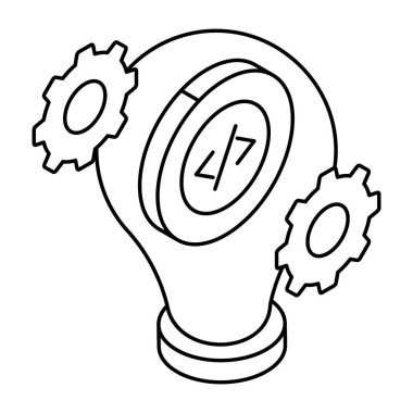 Kodlama fikrinin mükemmel tasarım simgesi