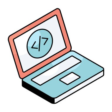 Unique design icon of system coding