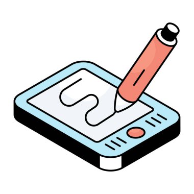 Kalem tabletinin moda tasarım simgesi 