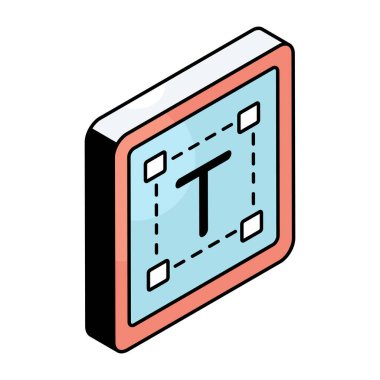      Metin aracının modern biçim simgesi 