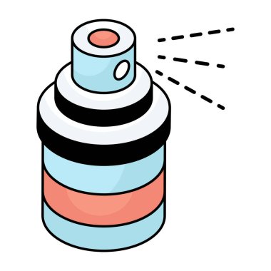 Sprey boyanın kavramsal düz tasarım simgesi 