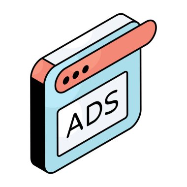 Web reklamının kavramsal düz tasarım simgesi