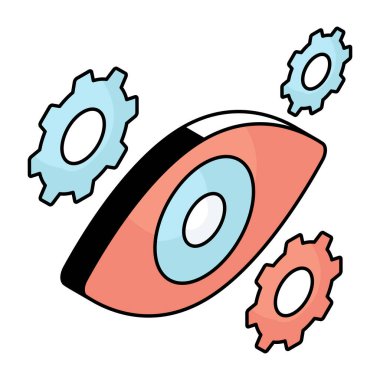 Göz ayarlarının modern tasarım simgesi 