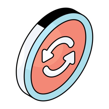 Okları güncellemek için renkli bir dizayn simgesi 