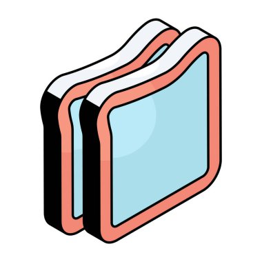 Ekmek dilimlerinin güzel bir tasarım simgesi