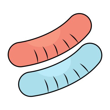 Sosisin yaratıcı tasarım simgesi