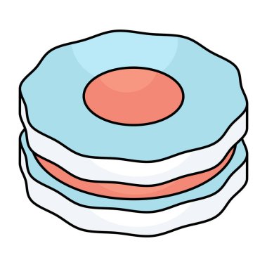 Düz dizayn edilmiş bisküvi ikonu 