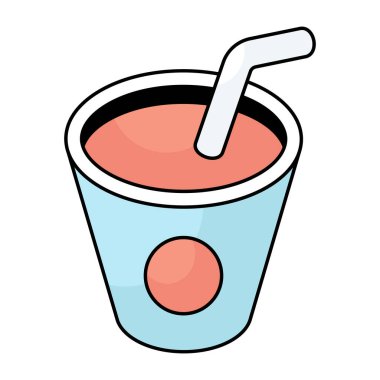 Renkli bir içecek tasarımı simgesi