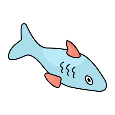 Son moda bir balık tasarımı simgesi 