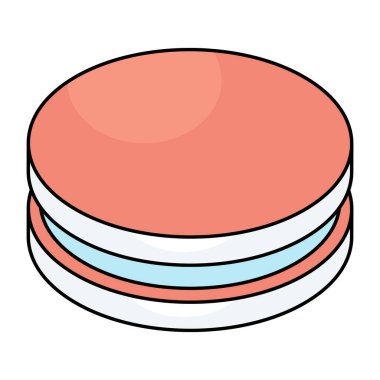 Düz dizayn edilmiş bisküvi ikonu 