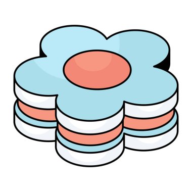 Düz dizayn edilmiş bisküvi ikonu 