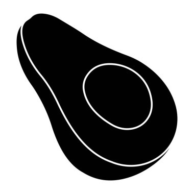 Avokadonun renkli tasarım simgesi