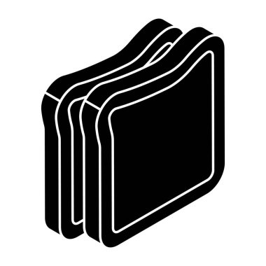 Ekmek dilimlerinin güzel bir tasarım simgesi