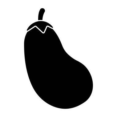 Modern patlıcan tasarımı simgesi 