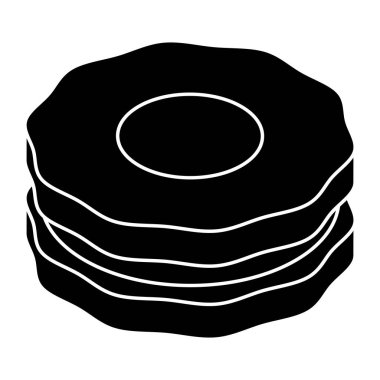 Düz dizayn edilmiş bisküvi ikonu 