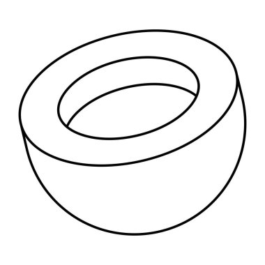 Hindistan cevizinin yaratıcı tasarım simgesi