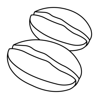 Kahve çekirdeğinin simge tasarımı.