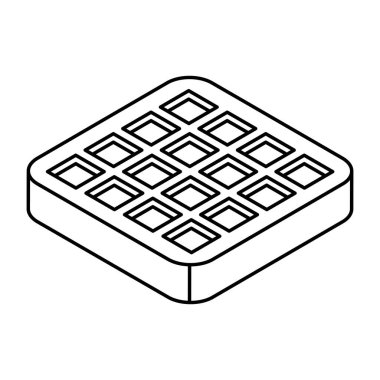 Düz dizayn edilmiş bisküvi ikonu 