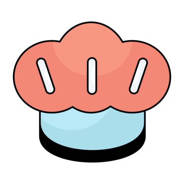 Şef şapkasının güzel bir tasarım simgesi.