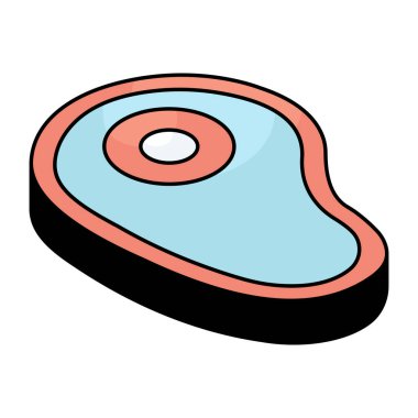 Bifteğin yaratıcı tasarım simgesi