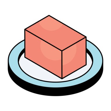 Tereyağı bloğunun güzel bir tasarım simgesi