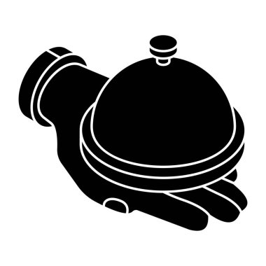 Servis yemeğinin renkli tasarım simgesi