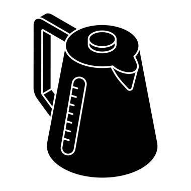 Elektrikli su ısıtıcısının güzel bir tasarım simgesi 