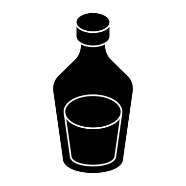 Güzel bir şişe tasarım ikonu.