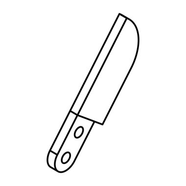 Düz bir bıçak tasarımı simgesi